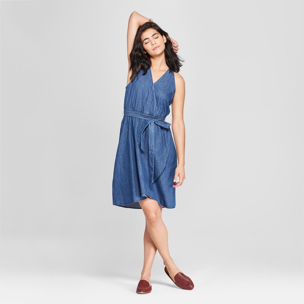 NWOT Universal Thread Denim Wrap Dress